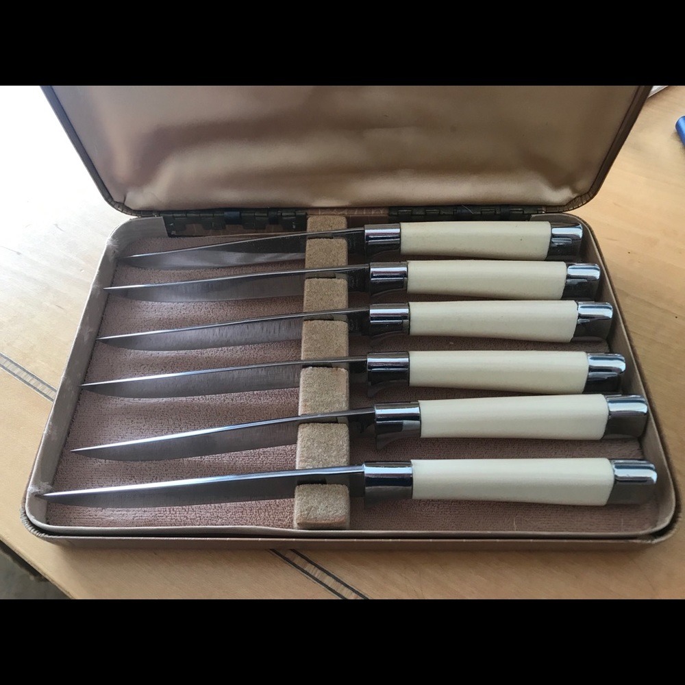 Anton Wilton Jr. vintage Solingen Germany 6 knives